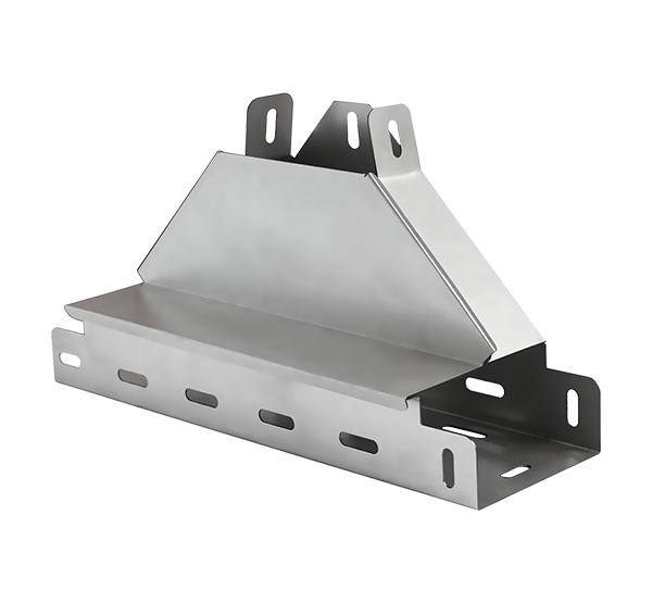 Ответвитель Т образный вверх с разворотом 400х50х1.2 цинк